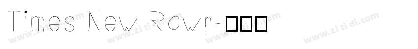 Times New Rown字体转换